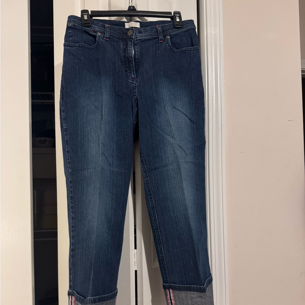 Banana Republic Dark Denim with Gold Accent